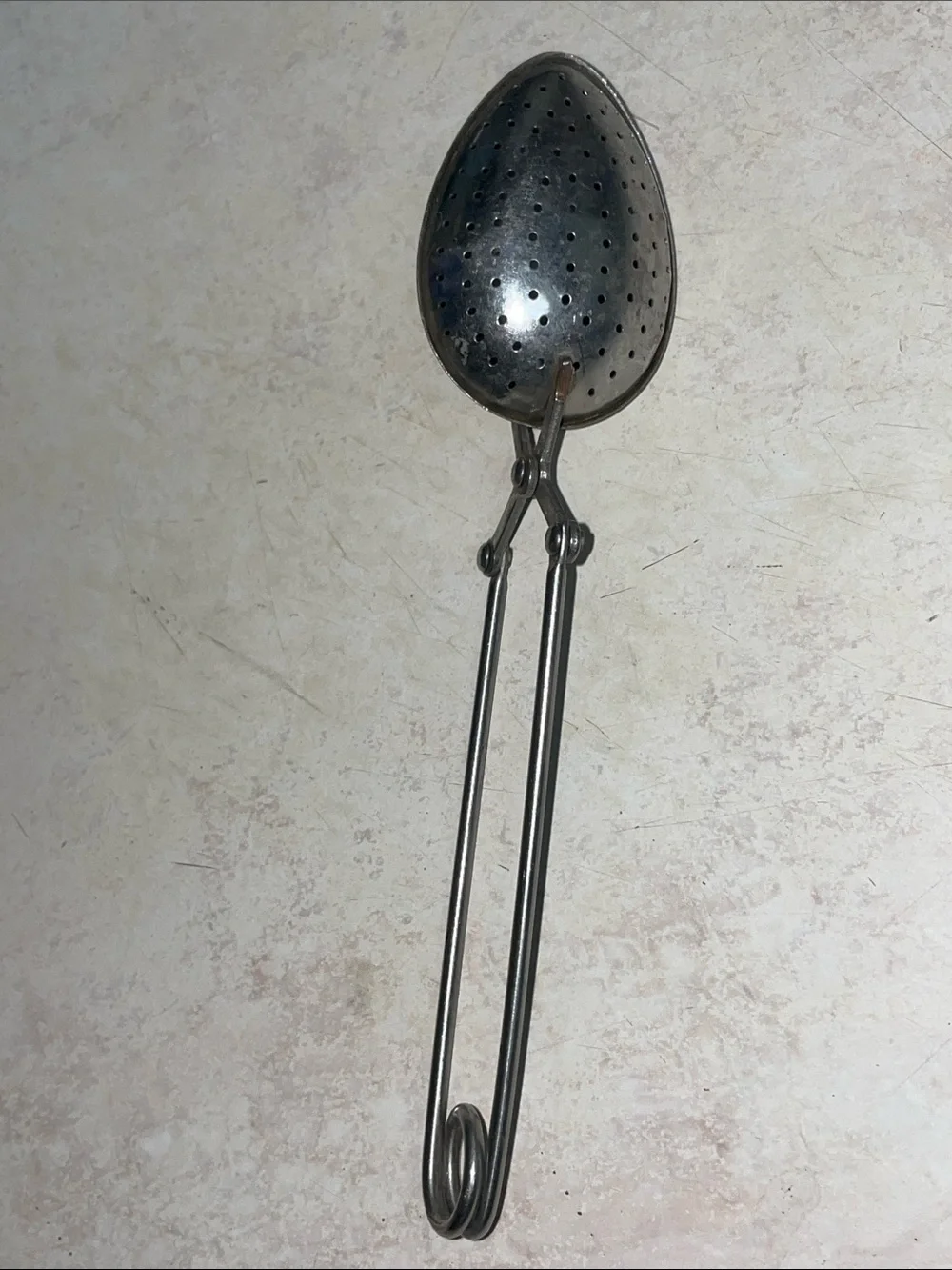 Vintage Japan Metal Spring Tea Strainer Spoon Infuser Loose Leaf Tea Tongs